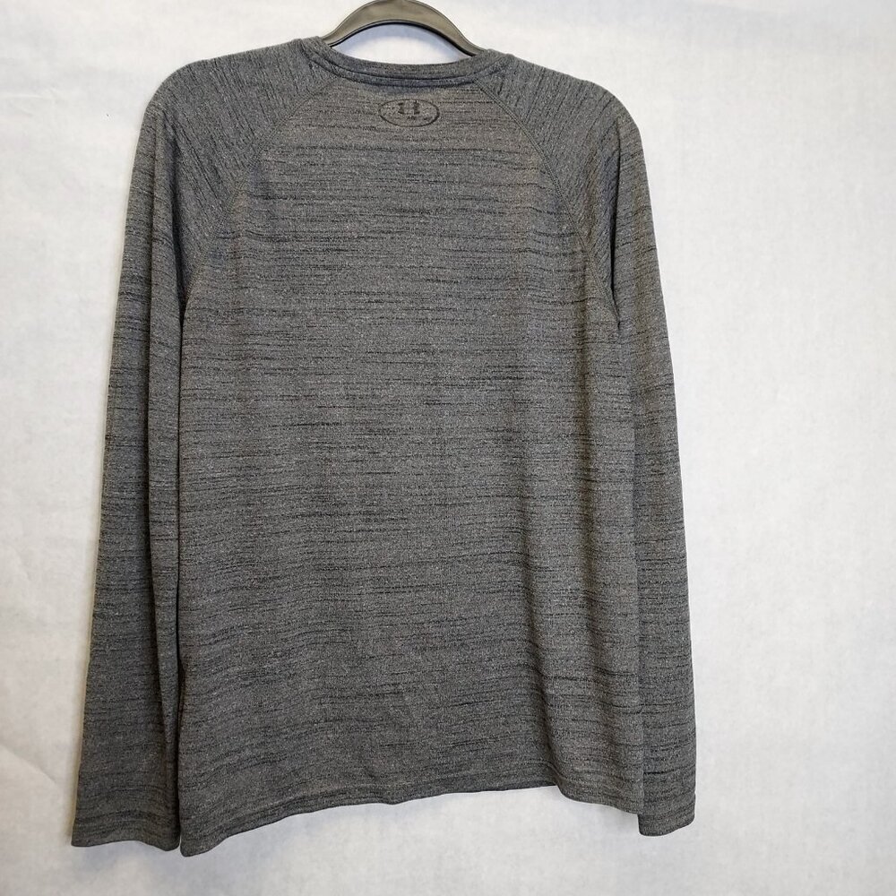 UNDER ARMOUR Heat Gear Shirts Men's S Loose Gray Long Sleeve Green Compression T - Picture 4 of 16